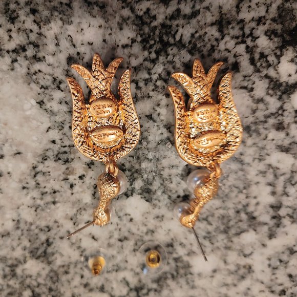 Oscar de la Renta Crystal Earrings (for pierced ears) Made in USA - Picture 12 of 16